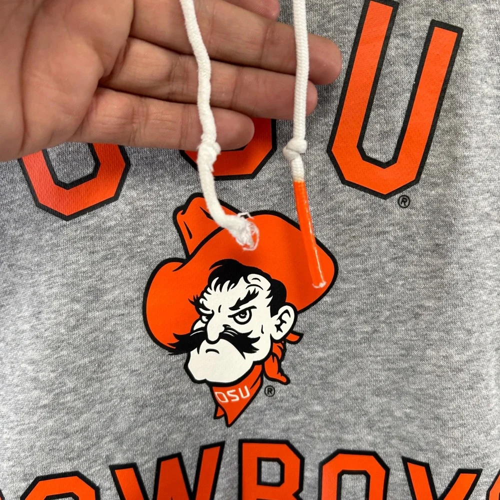 Nike Oklahoma State OSU Cowboys Hoodie Mens Large Gray Pistol Pete Pullover